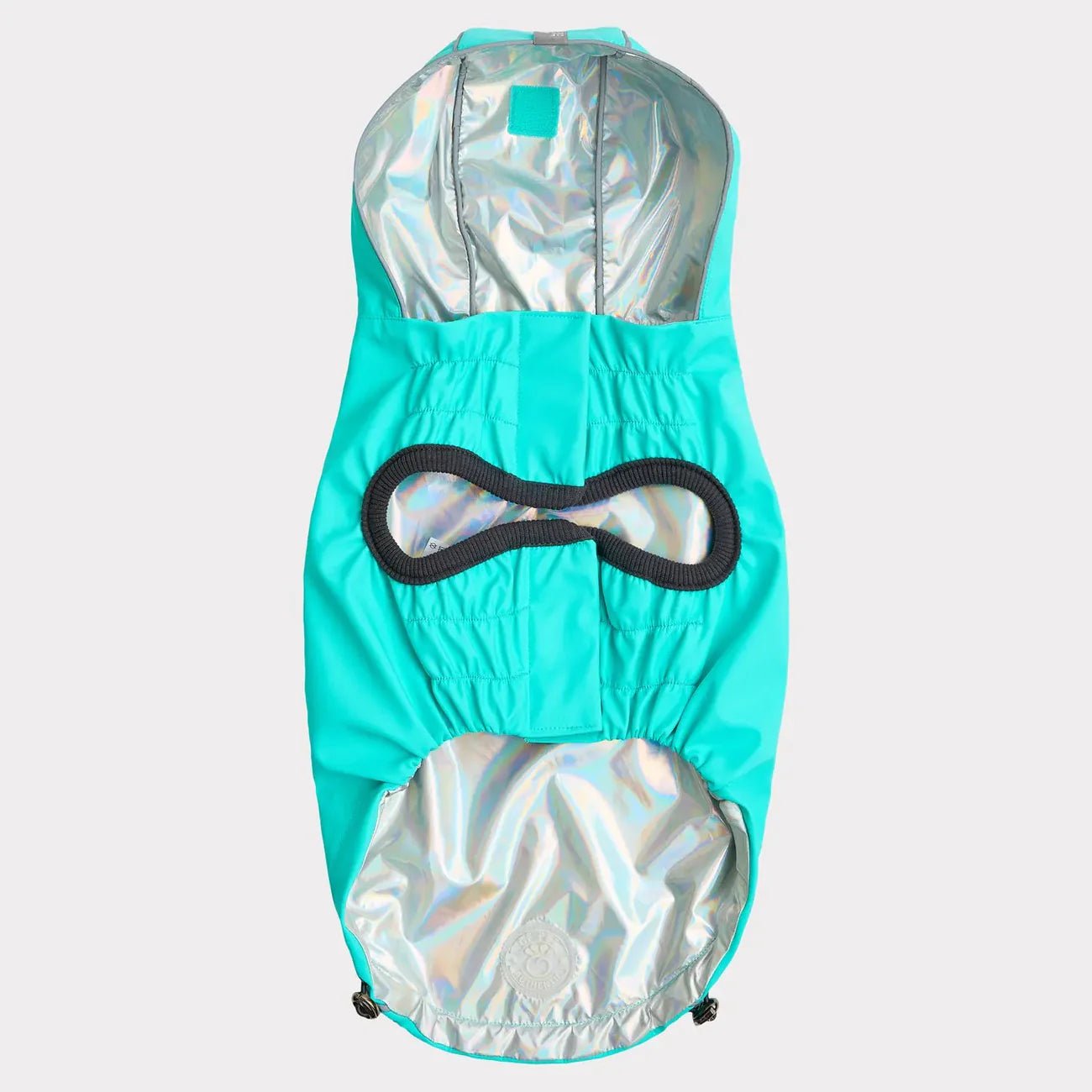 Elasto - Fit Reversible Dog Raincoat (Neon Aqua & Iridescent) - Wuffies