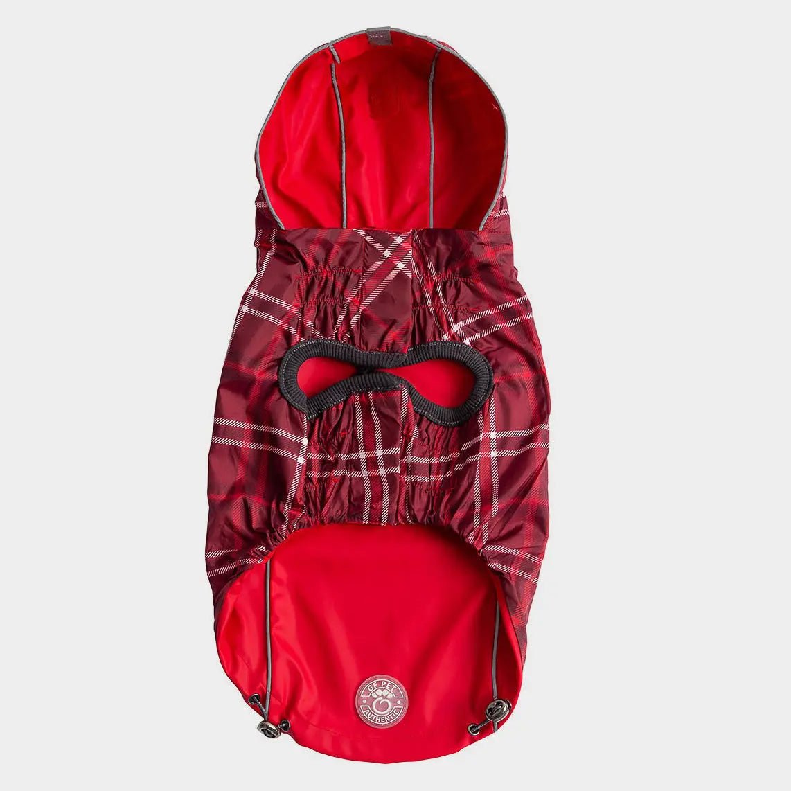 Elasto - Fit Reversible Dog Raincoat (Red Plaid) - Wuffies
