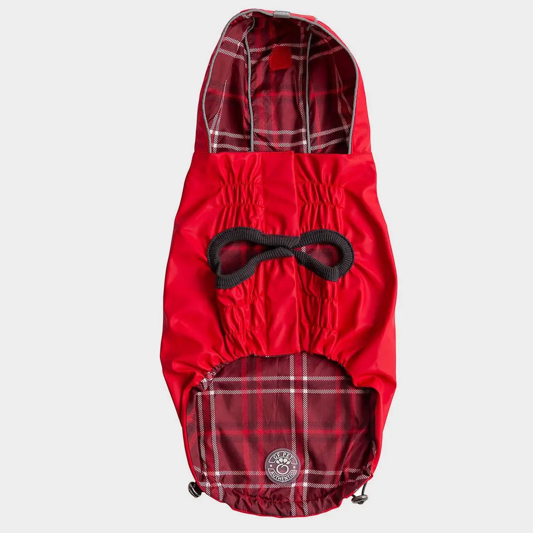Elasto - Fit Reversible Dog Raincoat (Red Plaid) - Wuffies