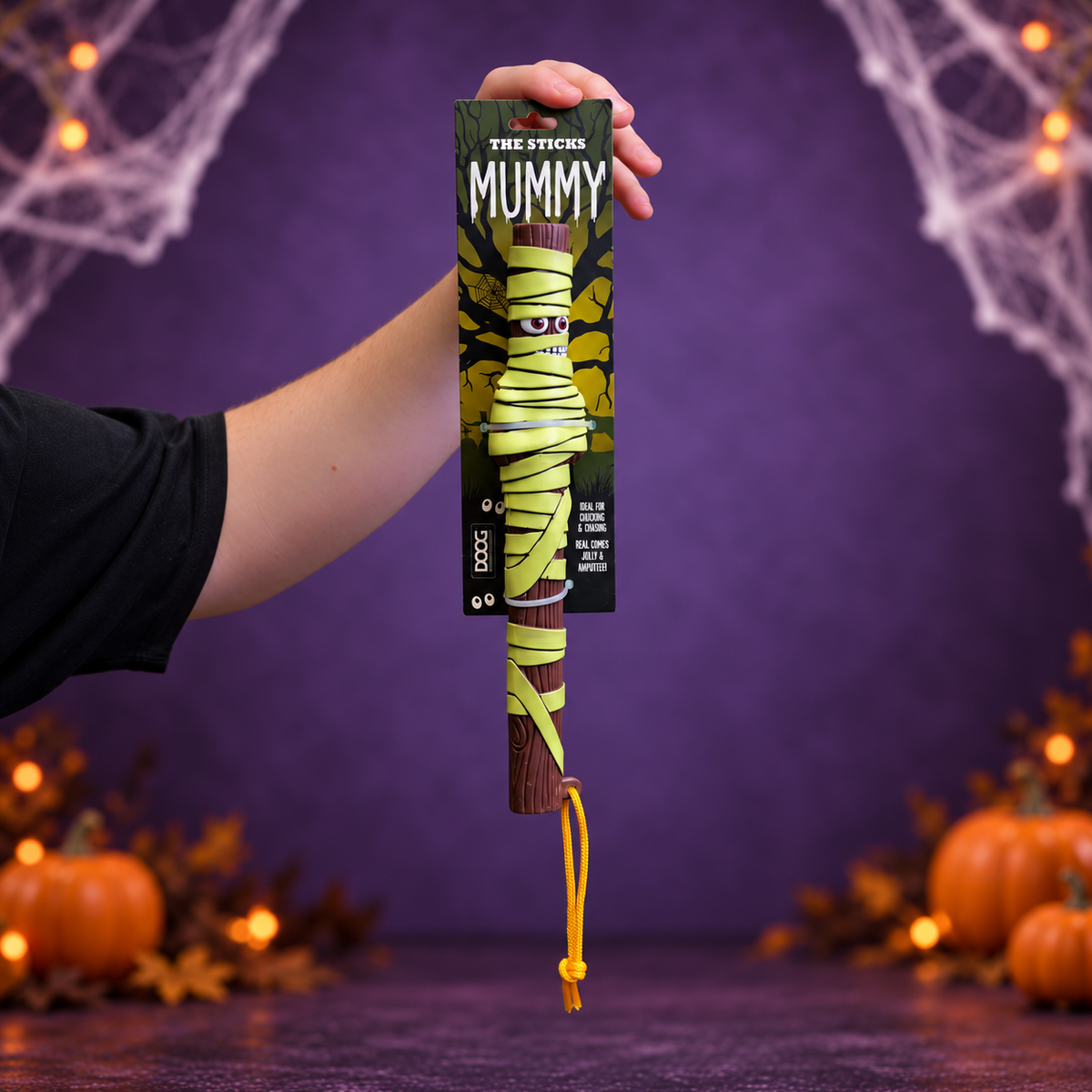 DOOG Mummy Halloween Stick Dog Toy