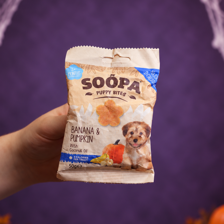Soopa Banana & Pumpkin Puppy Bites (50g)