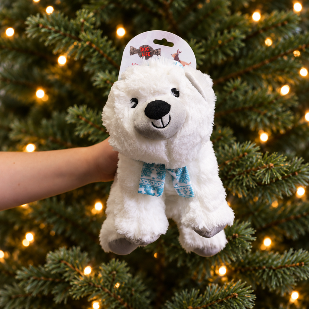 James Marketing Poppy Polar Bear Christmas Dog Toy