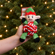 House of Paws Elf Rope Ball Christmas Dog Toy