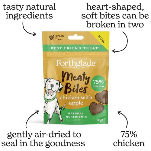 Forthglade Chicken with Apple Meaty Bites (70g) - Wuffies