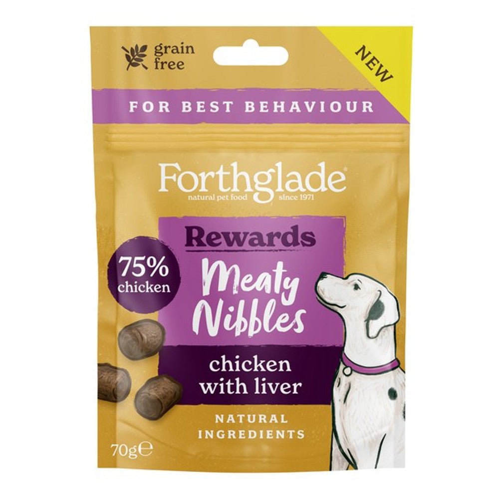 Forthglade Chicken with Liver Meaty Nibbles (70g) - Wuffies