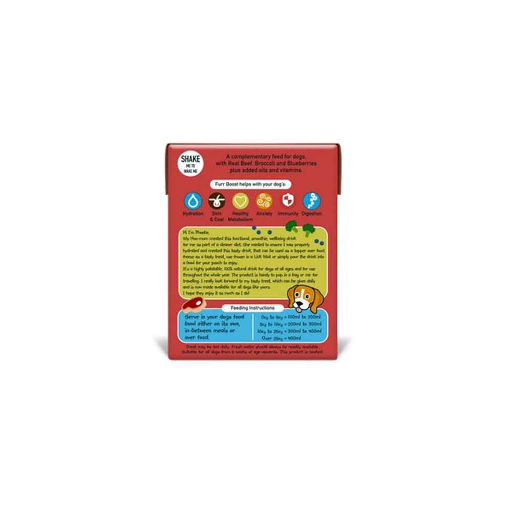 Furr Boost Beef Broccoli & Blueberry Dog Smoothie (400ml) - Wuffies