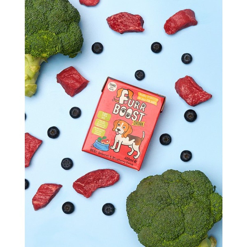 Furr Boost Beef Broccoli & Blueberry Dog Smoothie (400ml) - Wuffies
