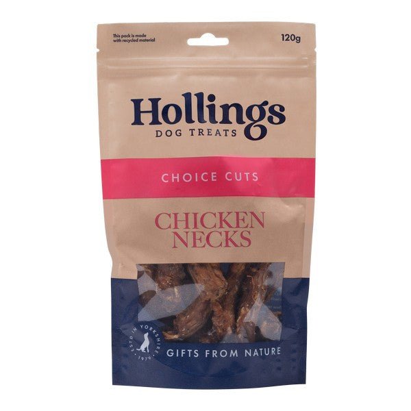 Hollings 100% Natural Chicken Necks (120g) - Wuffies