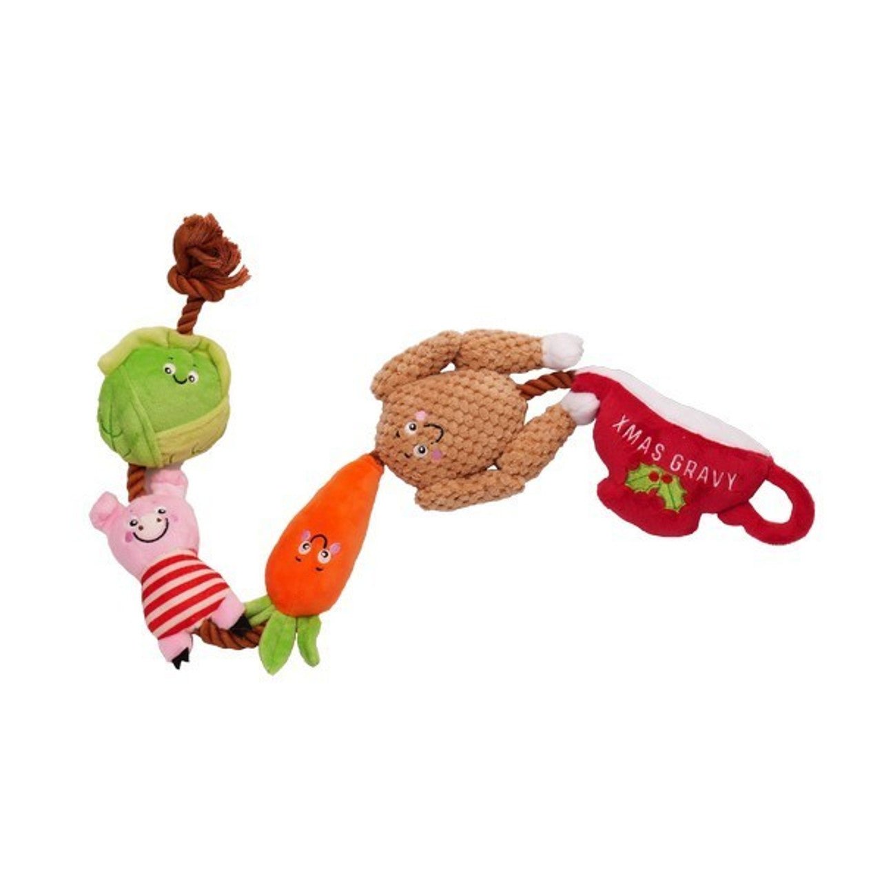 House of Paws Christmas Dinner Rope Dog Toy - Wuffies
