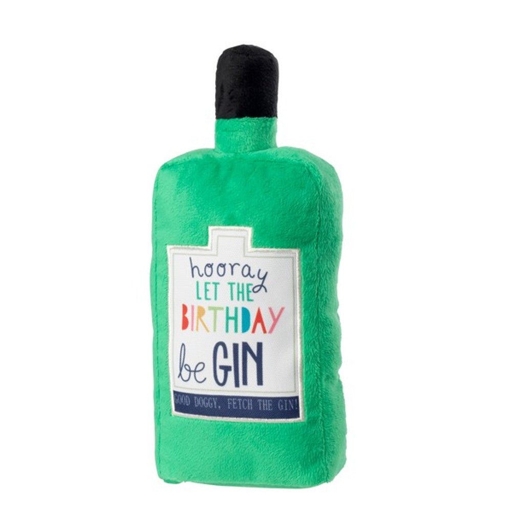 House of Paws Green Birthday Gin Plush Dog Toy - Wuffies