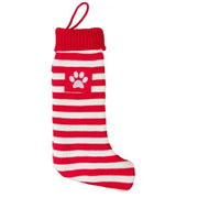House of Paws Red Christmas Striped Stocking - Wuffies