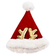 House of Paws Red santa Hat with Antlers (One Size) - Wuffies