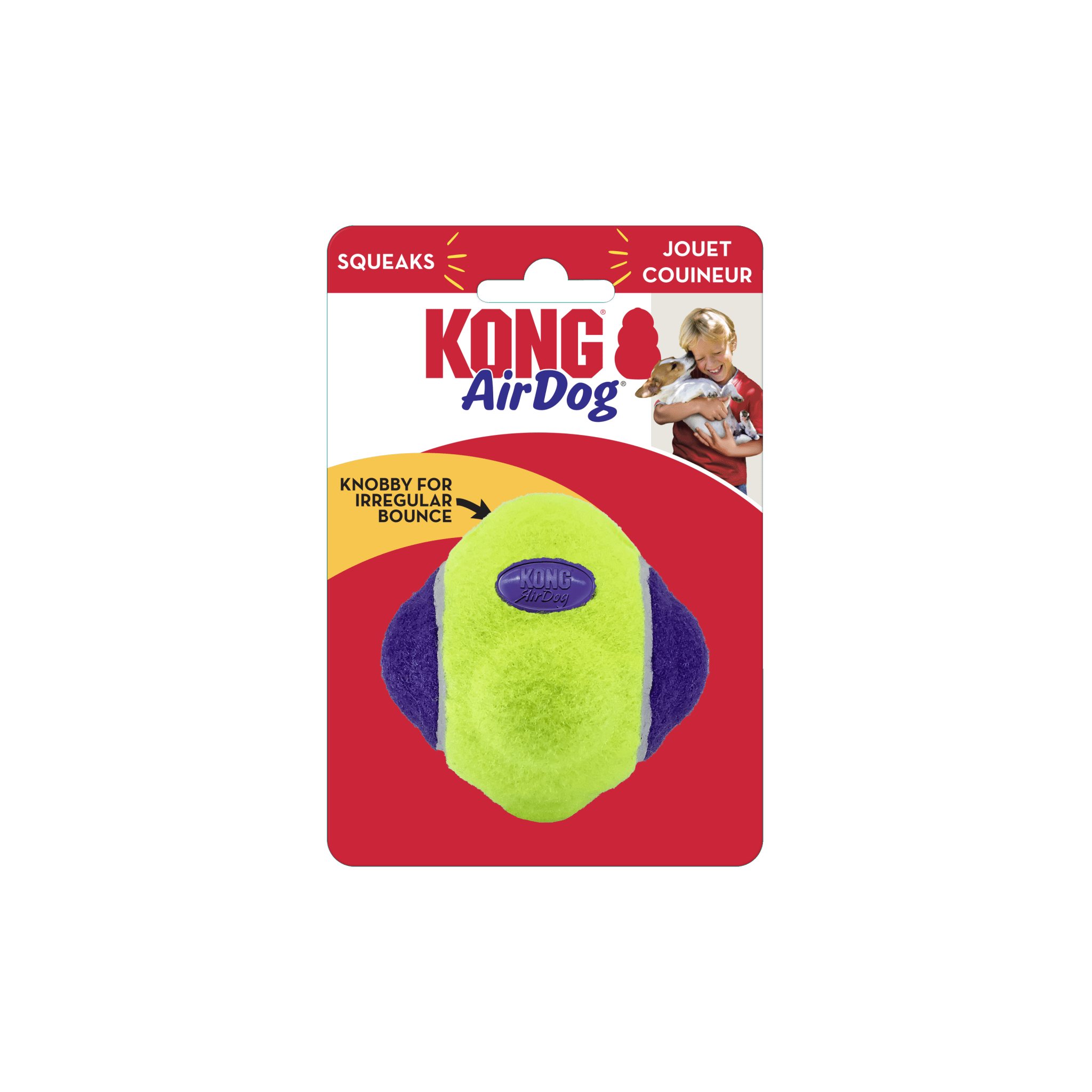 KONG AirDog Squeaker Knobby Ball - Wuffies