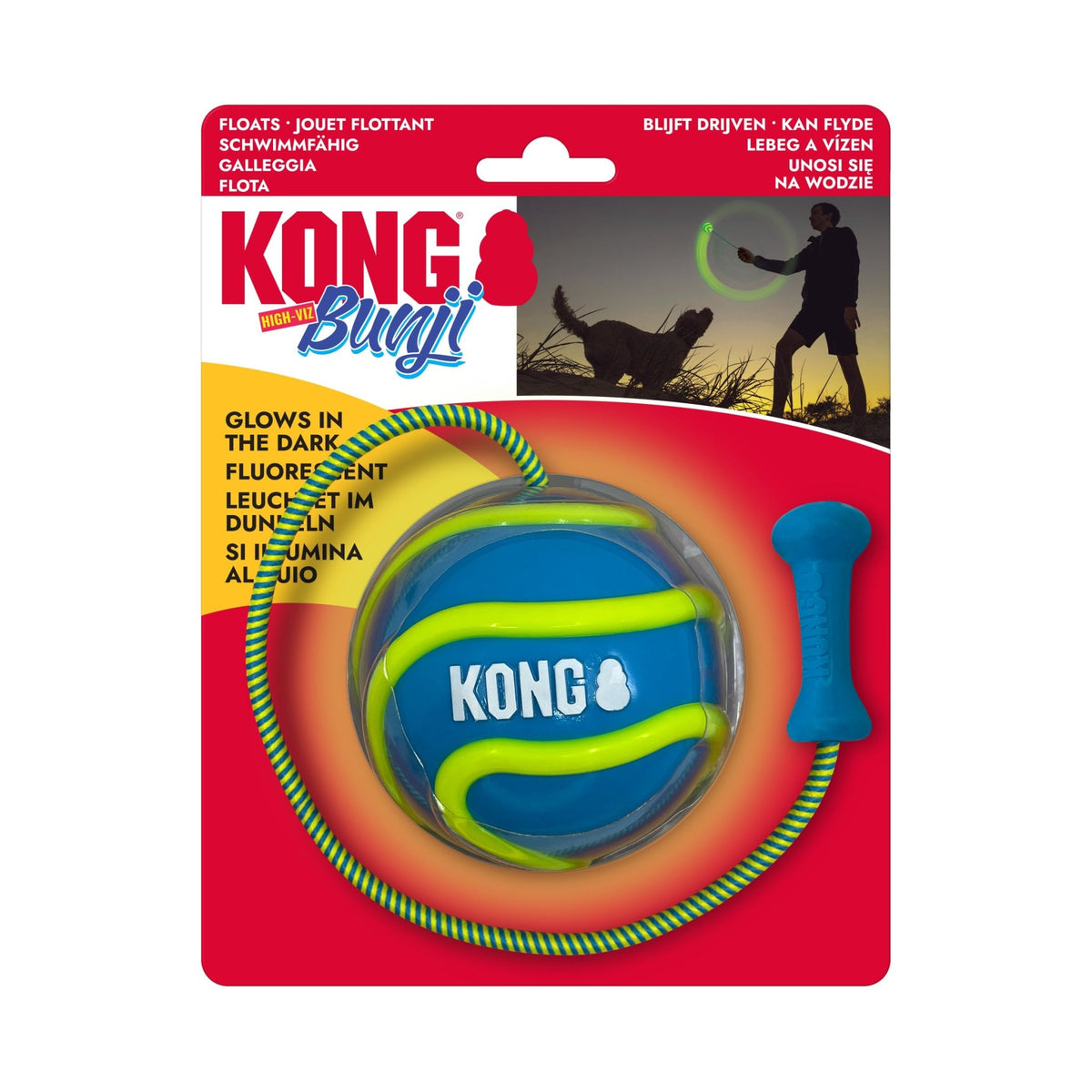 KONG Bunji High-Viz Ball Assorted (Large) - Wuffies