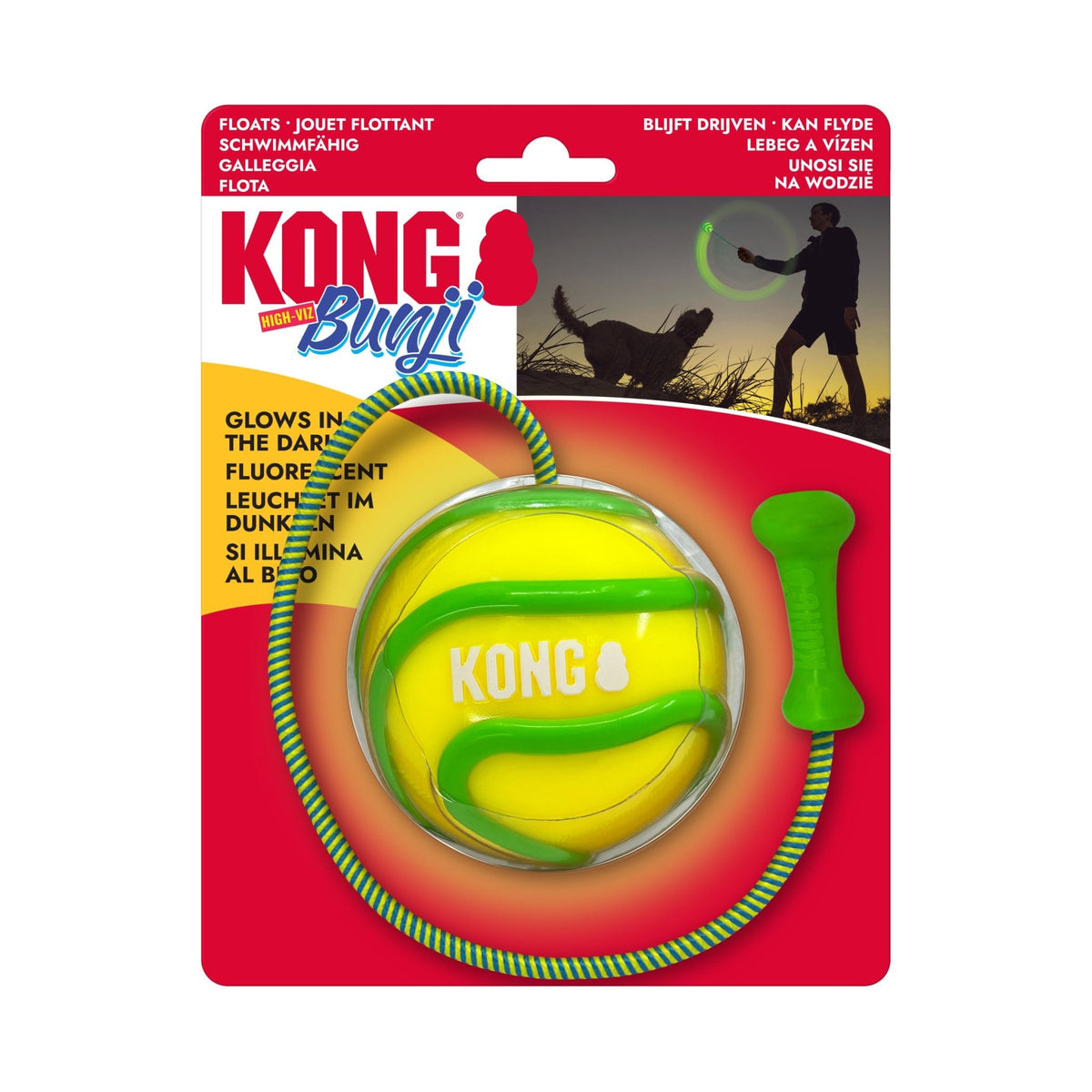 KONG Bunji High-Viz Ball Assorted (Large) - Wuffies