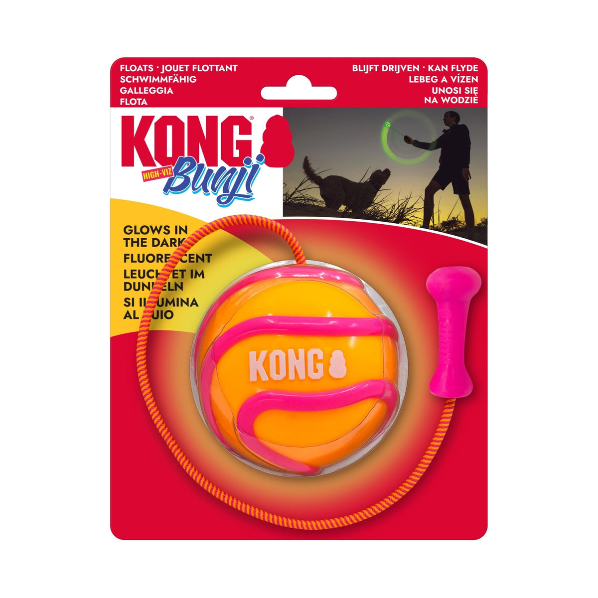KONG Bunji High-Viz Ball Assorted (Large) - Wuffies