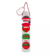 KONG Christmas Holiday Occasions Balls (4 Pack, Medium) - Wuffies