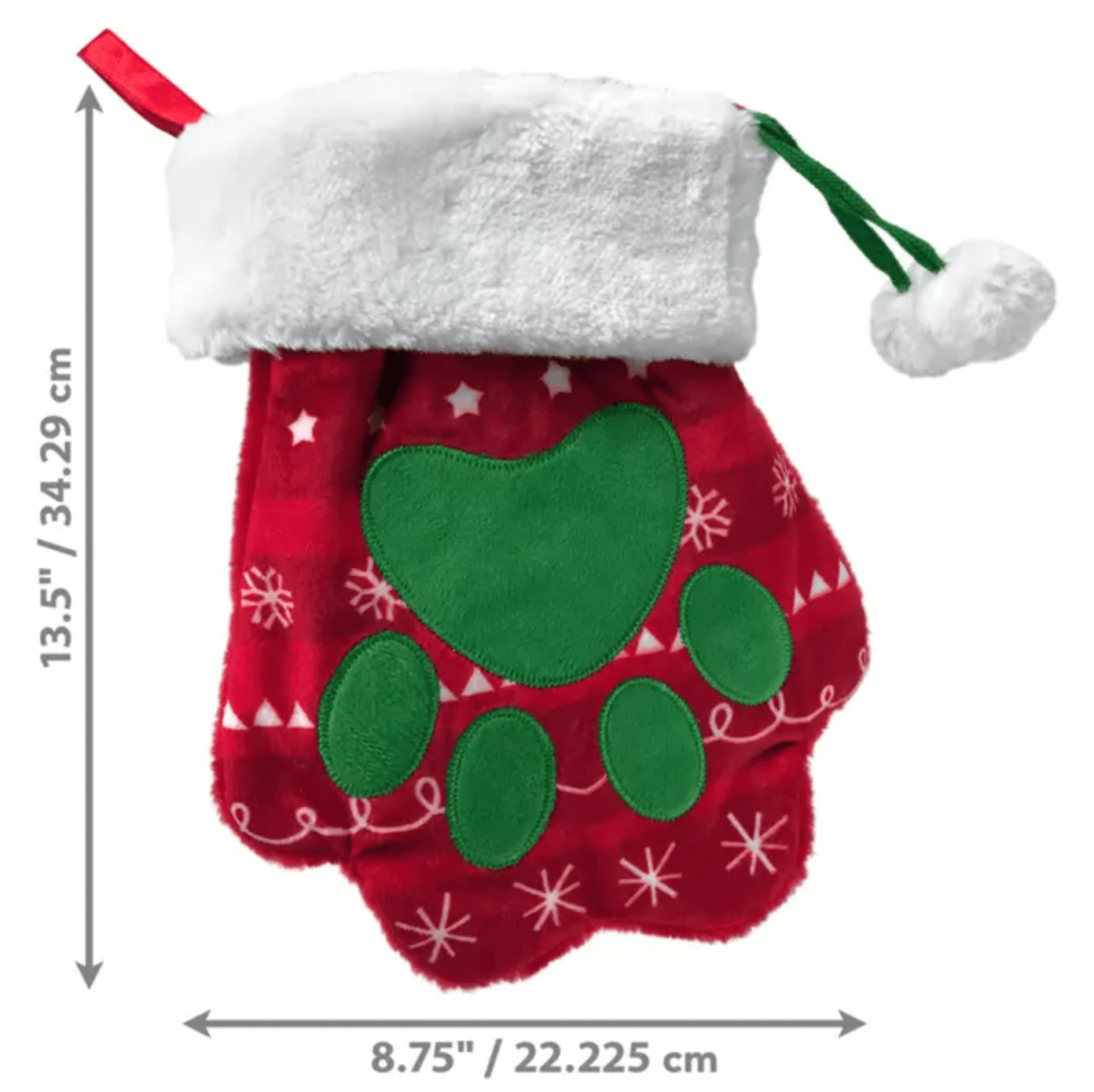 KONG Christmas Stocking Dog Paw - Wuffies