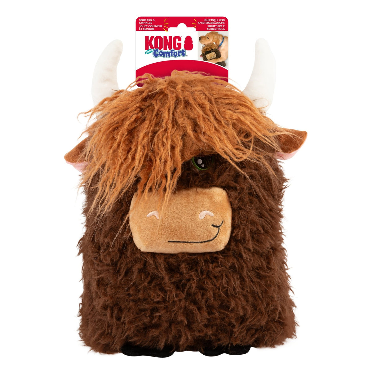 KONG Comfort Jumbo Highland Cow Assorted (X-Large) - Wuffies