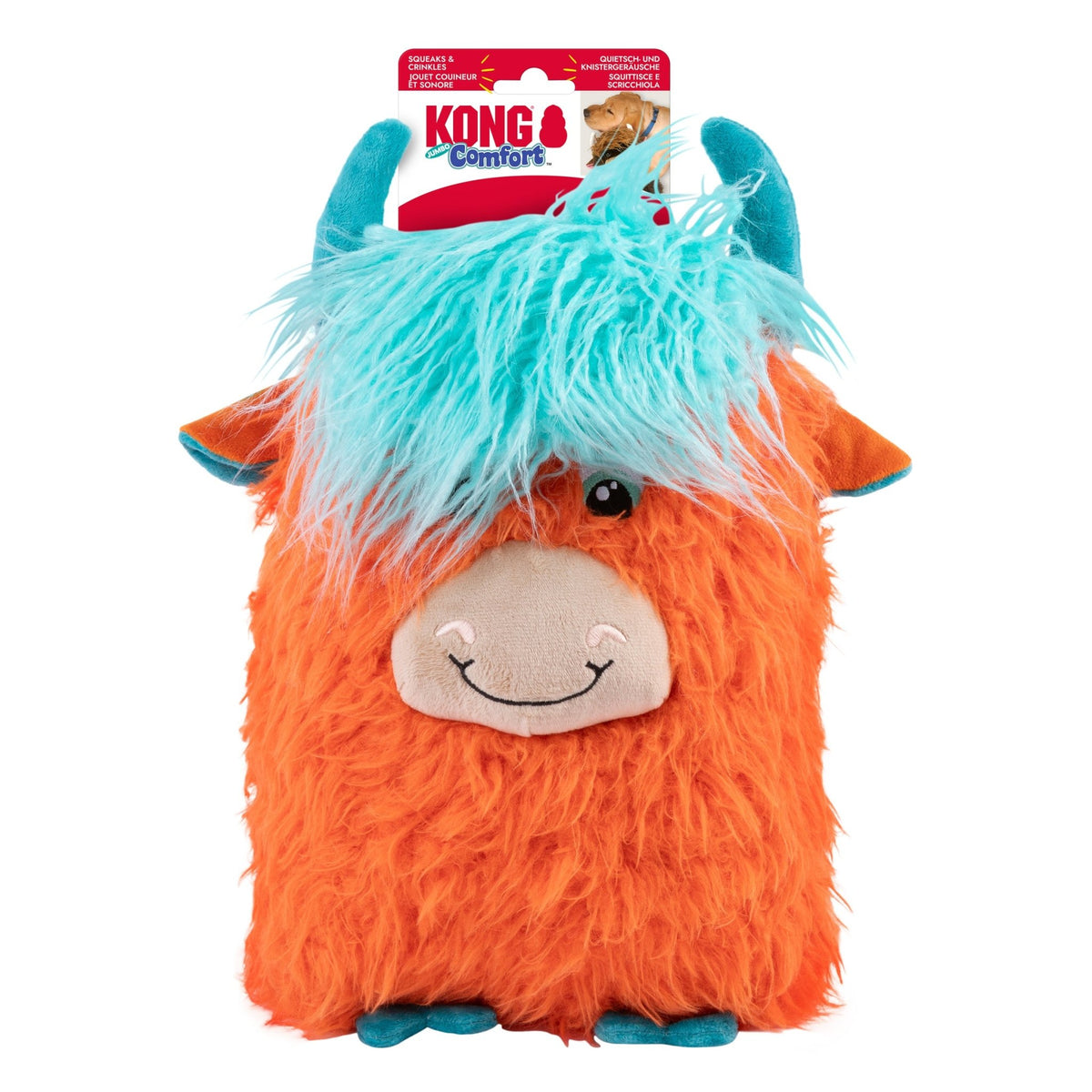 KONG Comfort Jumbo Highland Cow Assorted (X-Large) - Wuffies