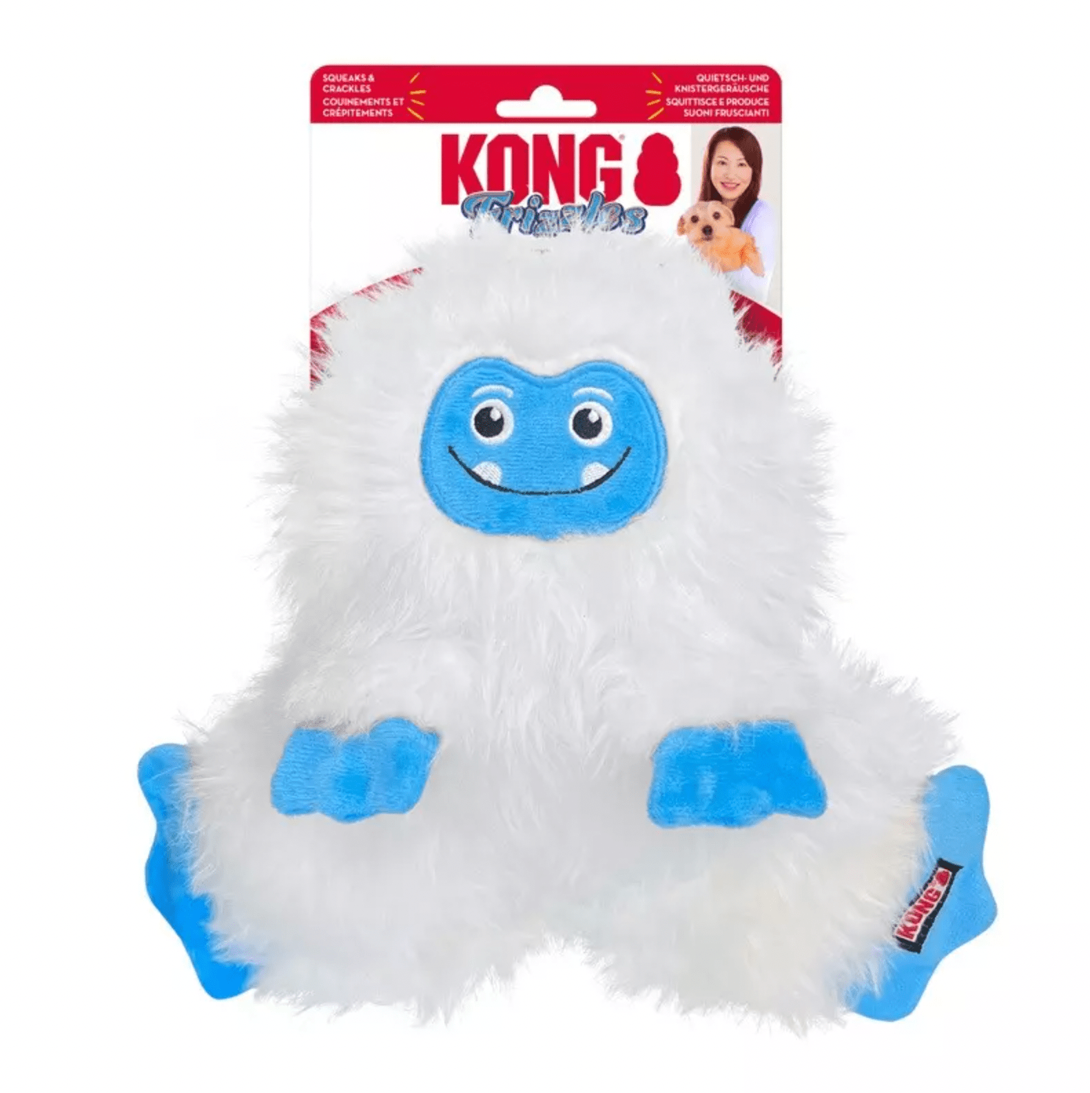 KONG Holiday Frizzles Yeti Dog Toy (Medium/Large) - Wuffies
