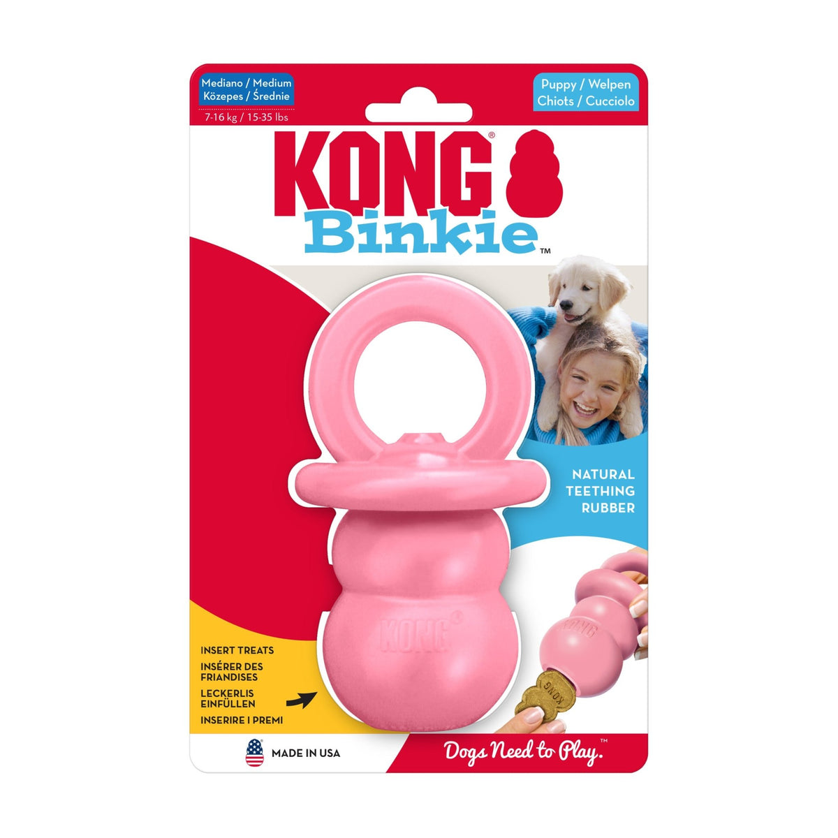 KONG Puppy Binkie (Assorted) - Wuffies