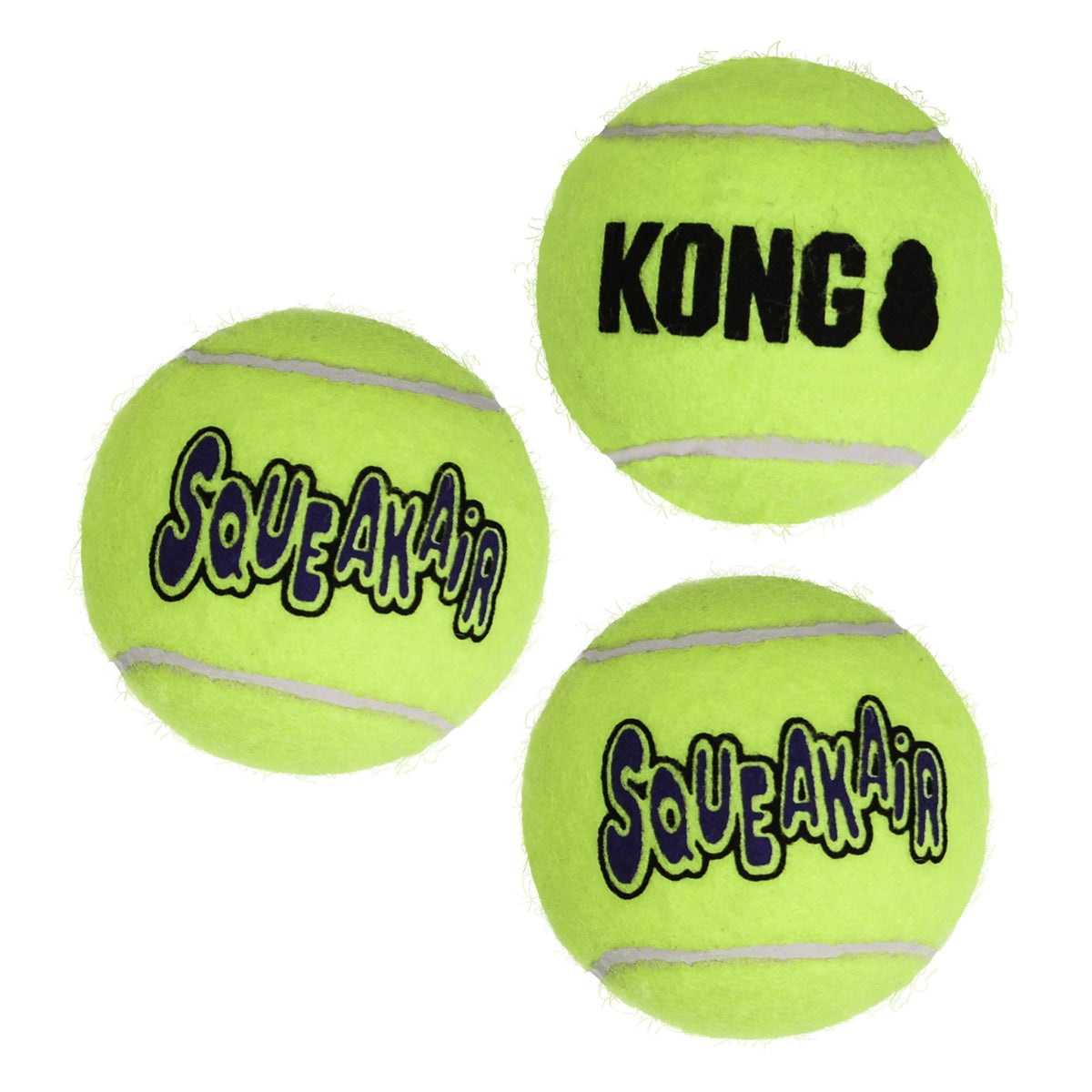 KONG SqueakAir Tennis Ball (3 Pack) - Wuffies