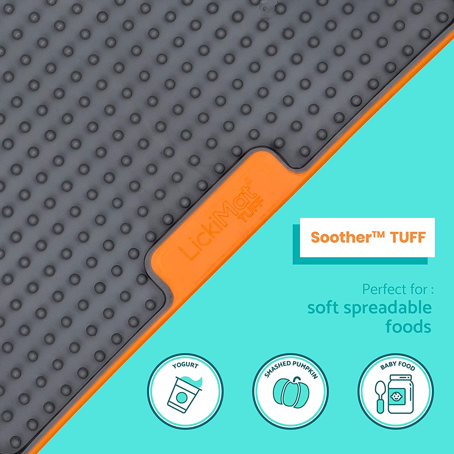 LickiMat Soother Tuff Series (Orange, 20cm) - Wuffies