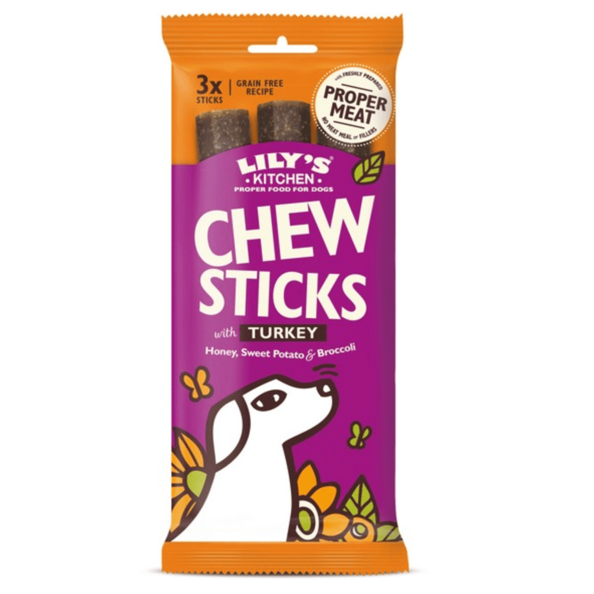 Lily's Kitchen Dog Chews with Turkey & Sweet Potato (120g) - Wuffies