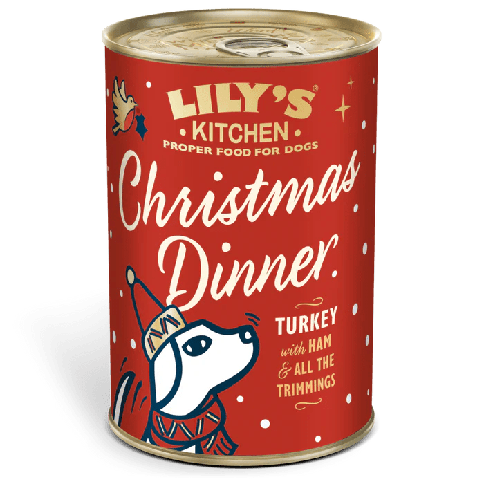 Lilys Kitchen Dog Christmas Turkey & Ham Tin (400g) - Wuffies