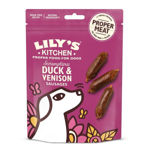 Lily's Kitchen Duck & Venison Sausages for Dogs (70g) - Wuffies