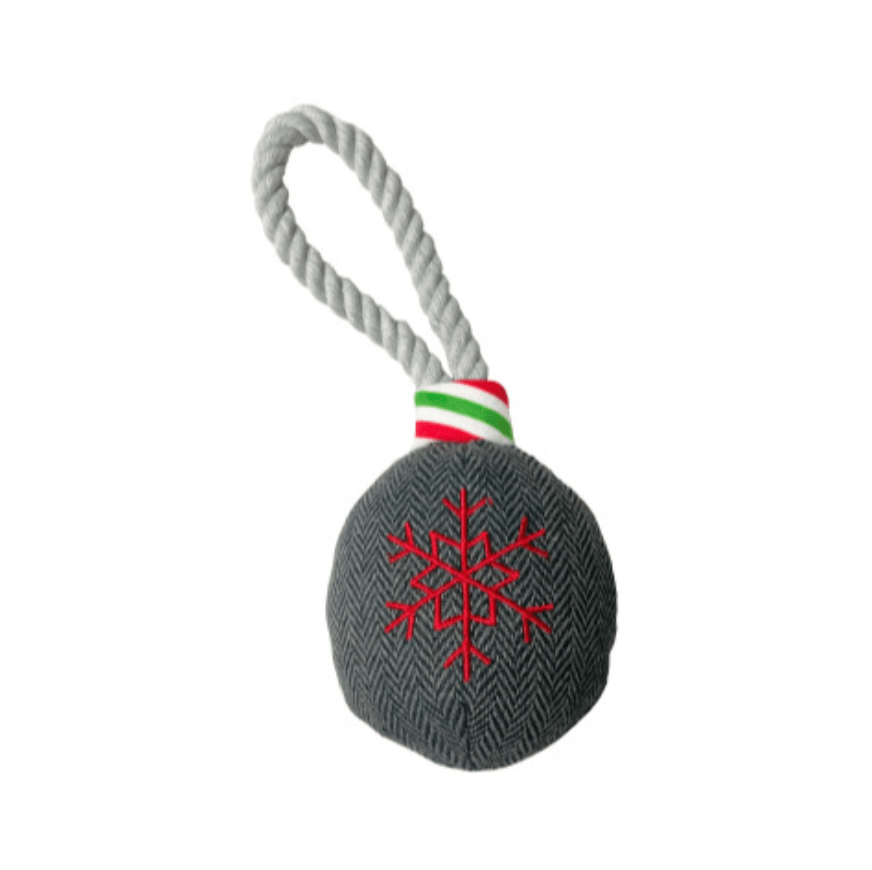 Luxury Christmas Bauble Dog Toy (Red) - Wuffies