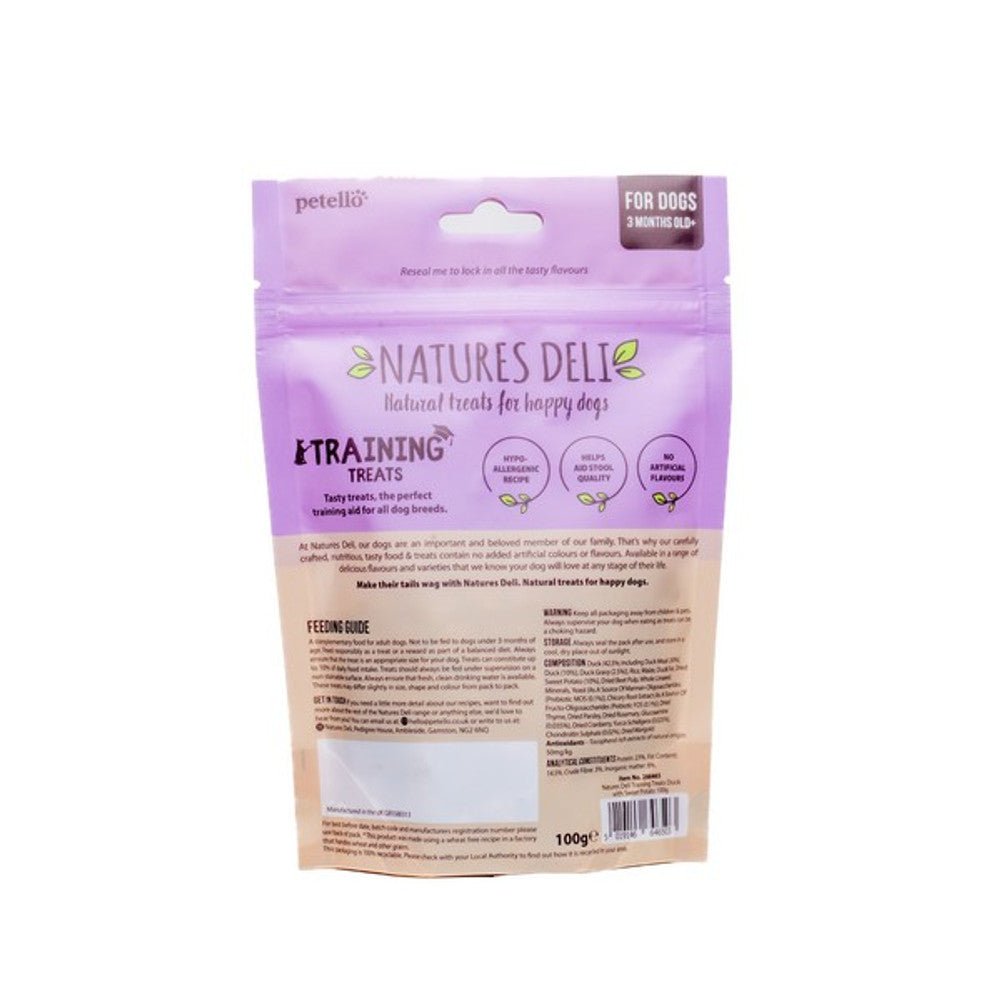 Natures Deli Adult Training Treats Duck With Sweet Potato (100g) - Wuffies