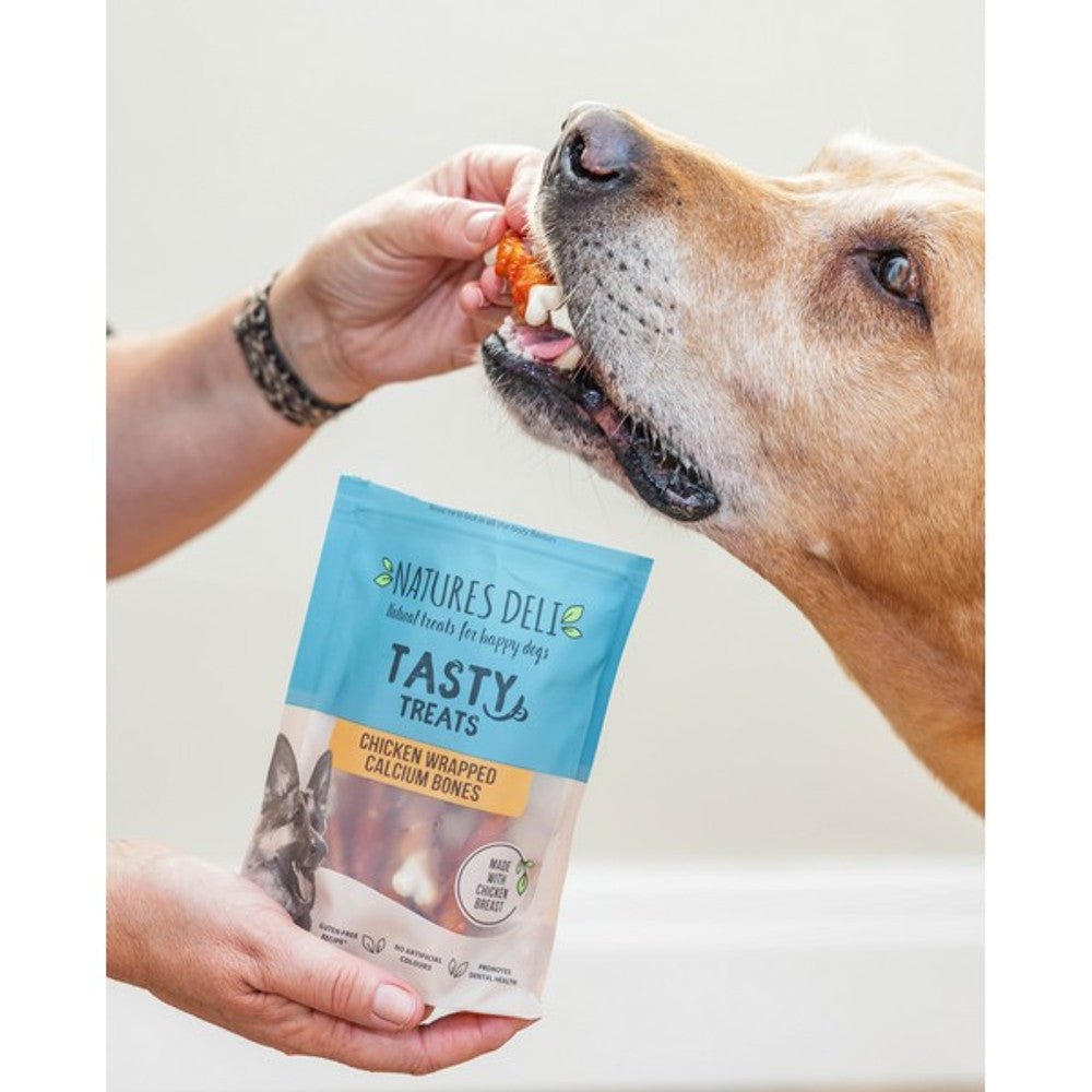 Natures Deli Chicken Wrapped Calcium Bone (100g) - Wuffies