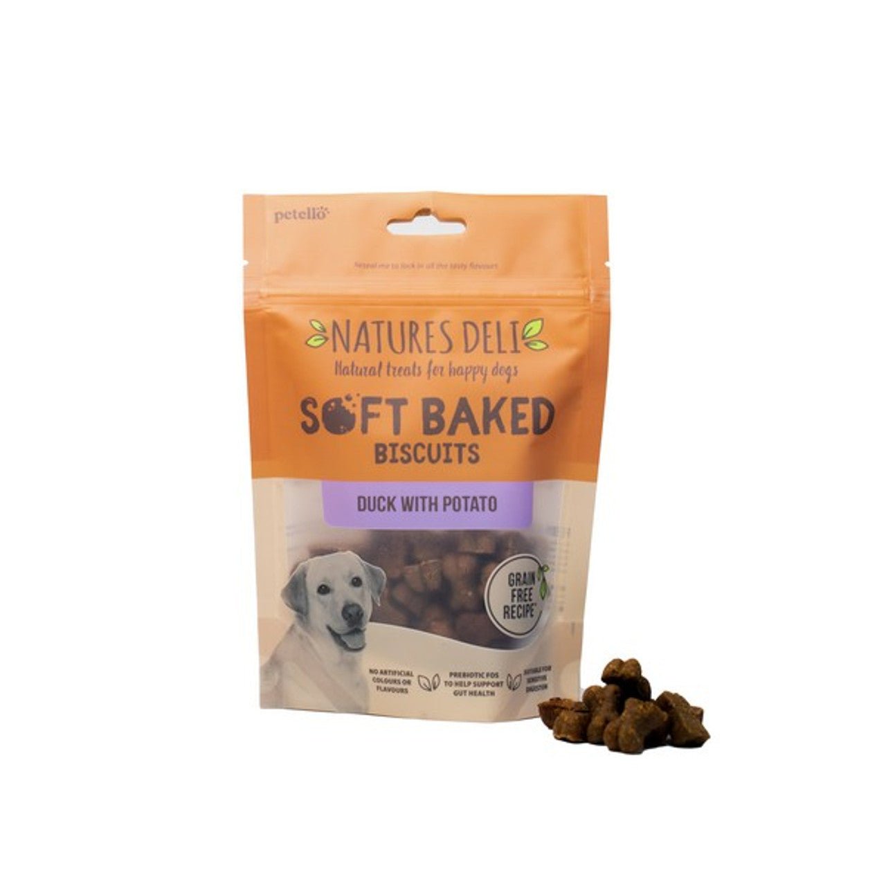 Natures Deli Grain Free Soft Baked Duck With Potato Dog Treat (100g) - Wuffies