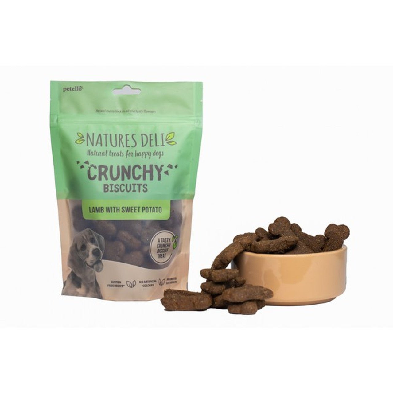Natures Deli Lamb With Sweet Potato Crunchy Dog Biscuits (225g) - Wuffies