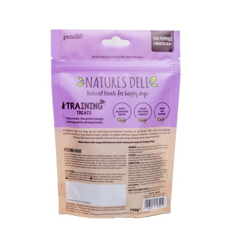 Natures Deli Puppy Training Treats Turkey With Sweet Potato (100g) - Wuffies
