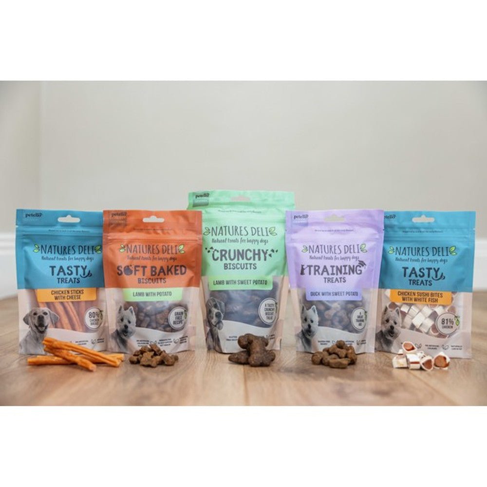 Natures Deli Salmon with Sweet Potato Crunchy Dog Biscuits (225g) - Wuffies