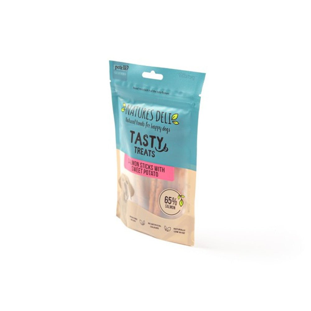 Natures Deli Wild Salmon & Sweet Potato Sticks (100g) - Wuffies