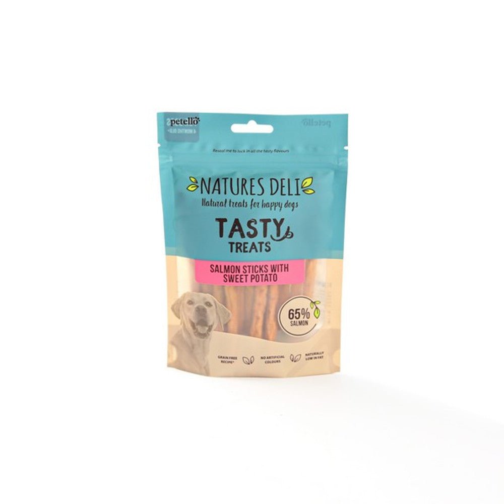 Natures Deli Wild Salmon & Sweet Potato Sticks (100g) - Wuffies