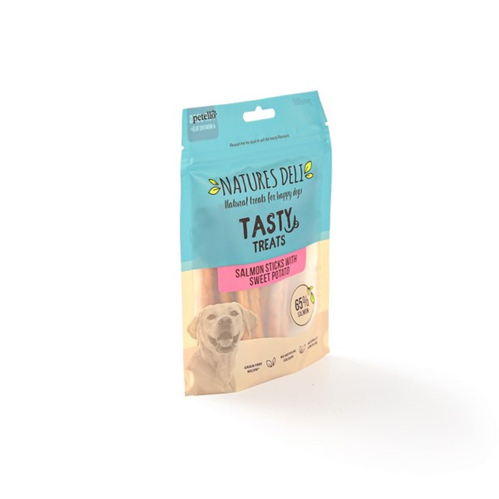 Natures Deli Wild Salmon & Sweet Potato Sticks (100g) - Wuffies