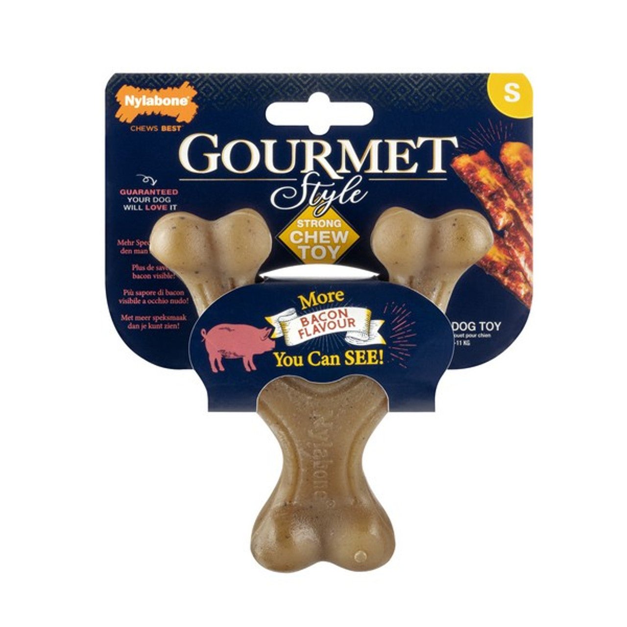 Nylabone Bacon MAX Strong Gourmet Wishbone - Wuffies