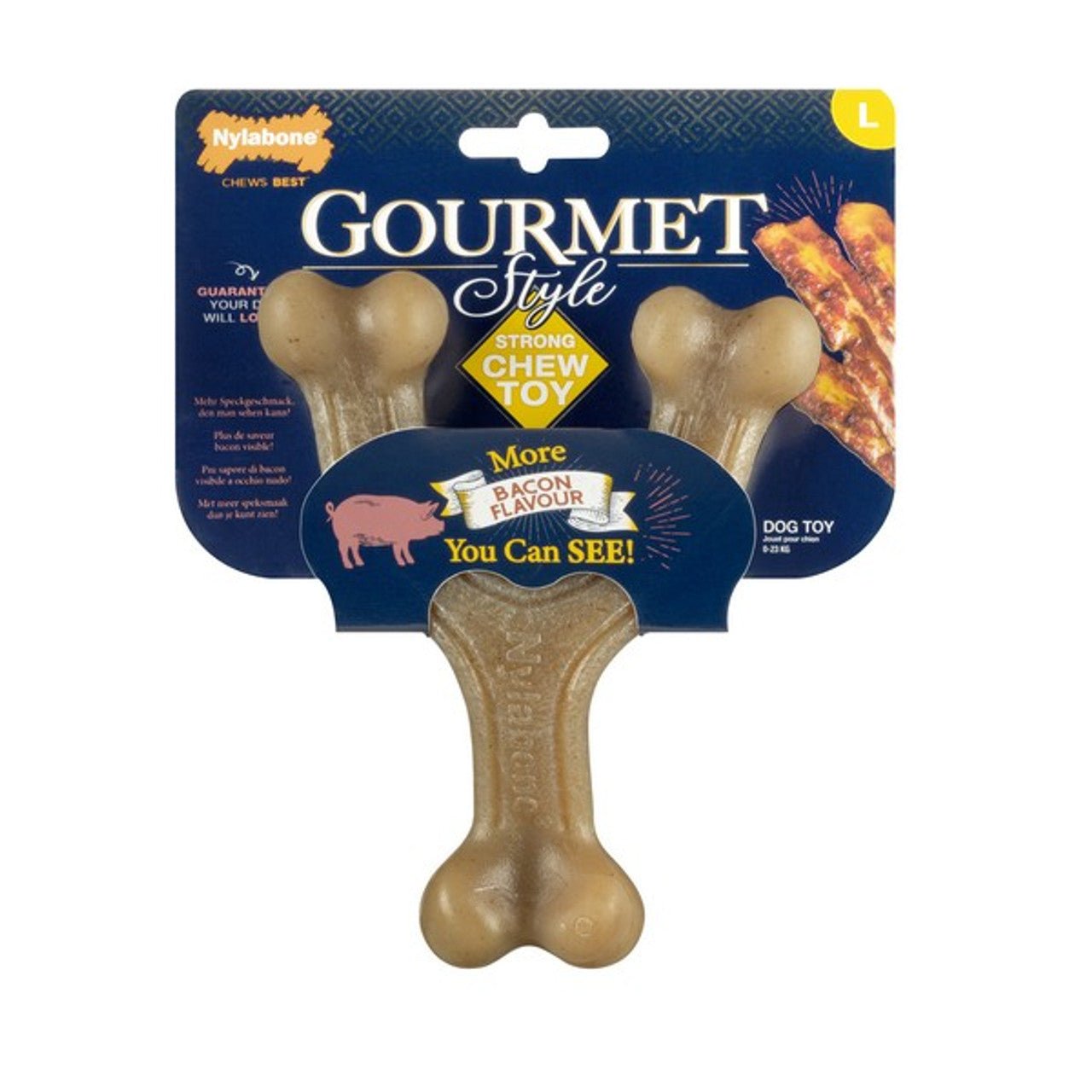 Nylabone Bacon MAX Strong Gourmet Wishbone - Wuffies