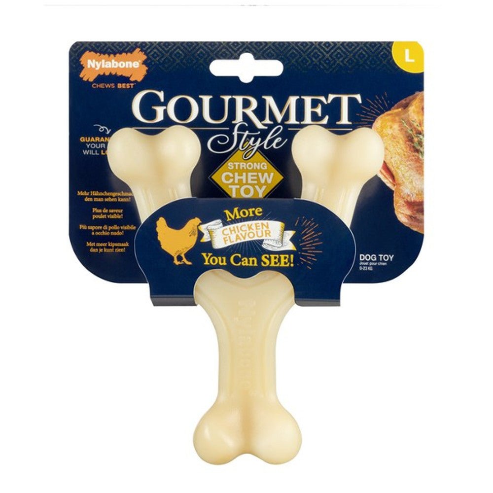 Nylabone Chicken MAX Strong Gourmet Wishbone (Various Sizes) - Wuffies