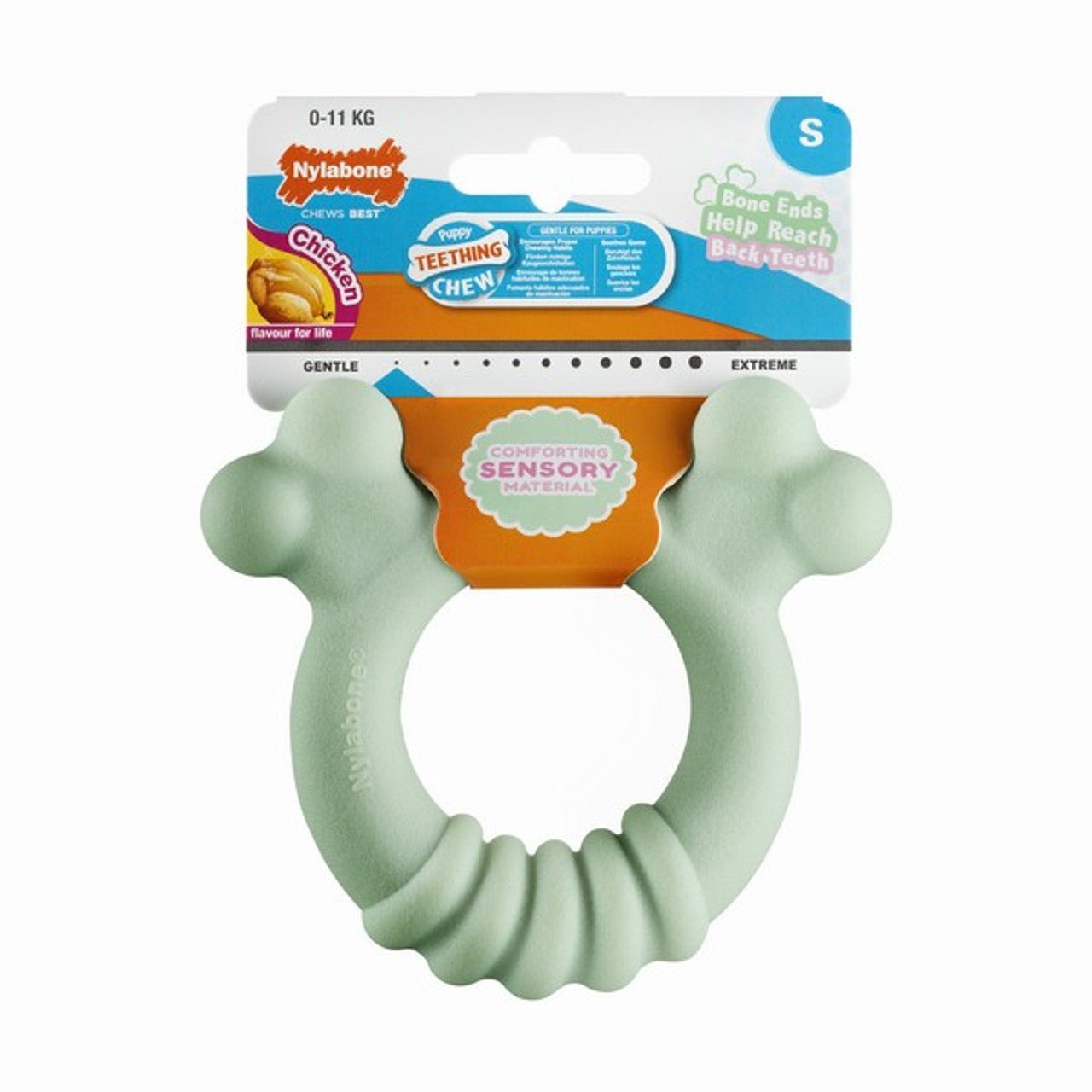 Nylabone Chicken Puppy Chew Tactile Ring (Small) - Wuffies