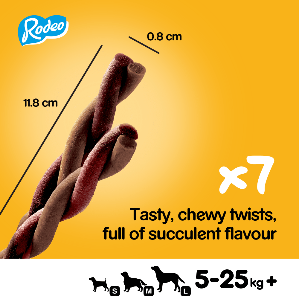 Pedigree Rodeo Chews with Beef (7 Sticks) - Wuffies
