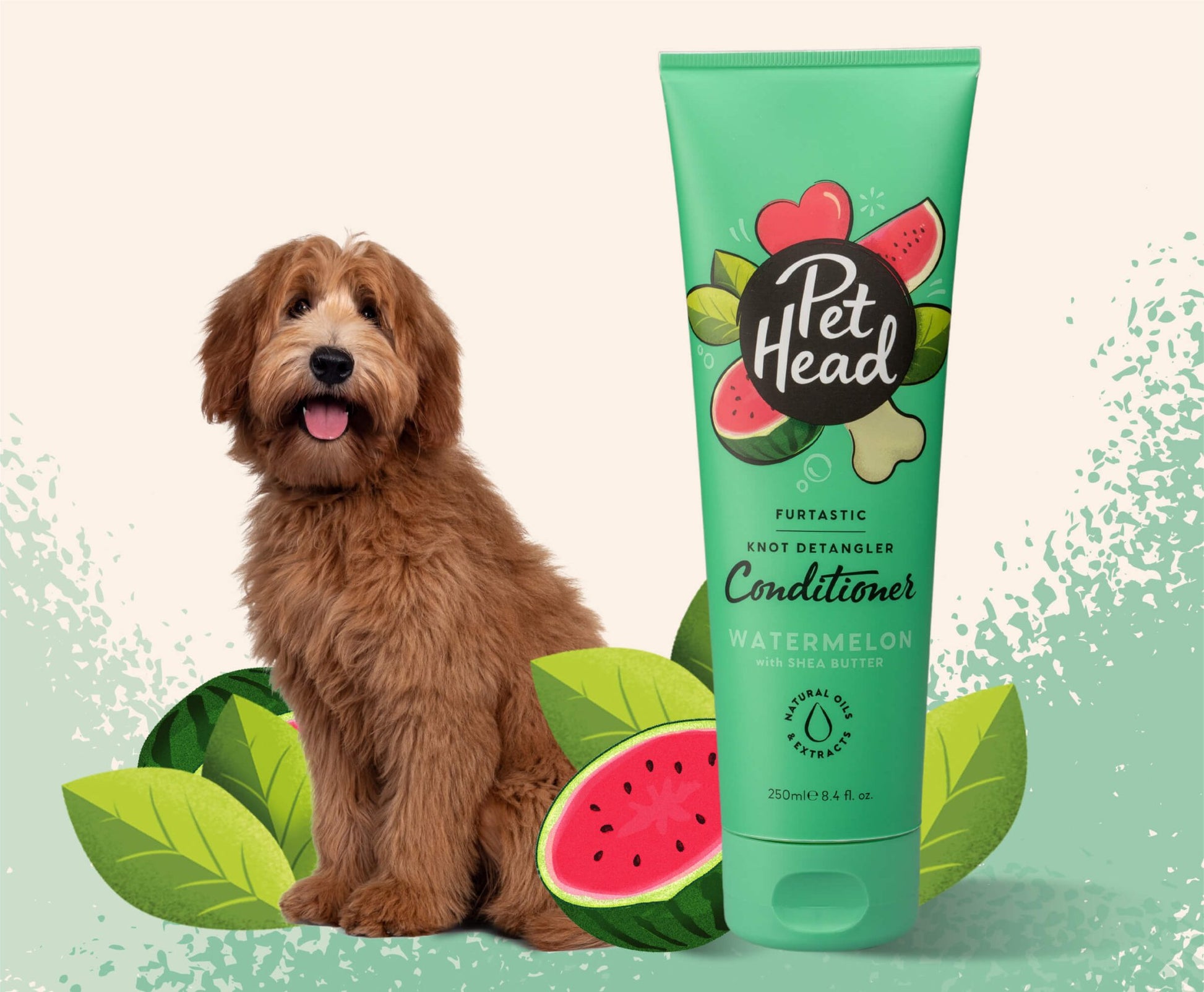 Pet Head Furtastic Knot Detangler Conditioner Watermelon (250ml) - Wuffies