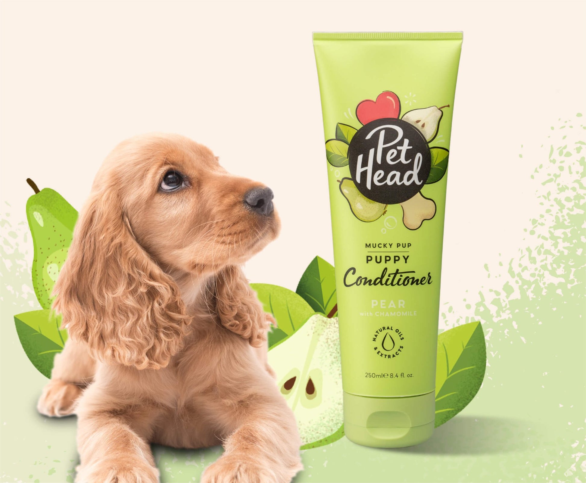 Pet Head Mucky Pup Puppy Conditioner Pear (250ml) - Wuffies