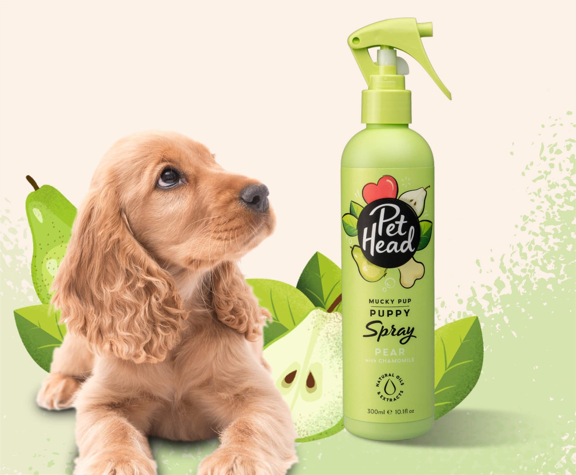 Pet Head Mucky Pup Puppy Shampoo Spray Pear (300ml) - Wuffies