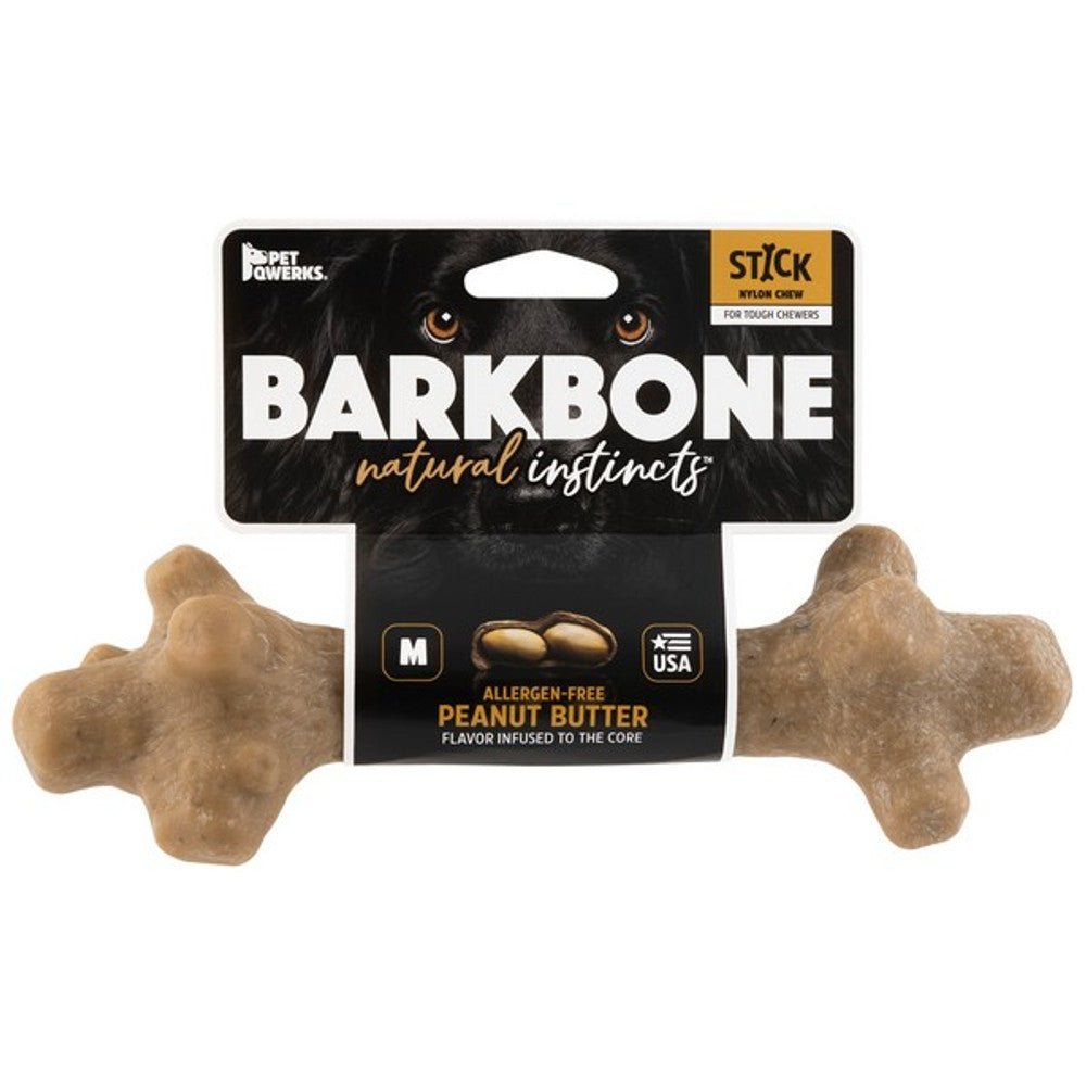 Pet Qwerks Barkbone Peanut Butter Stick Chew Toy (Medium) - Wuffies